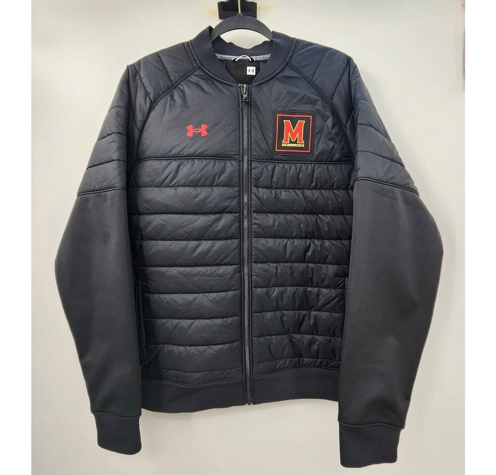 Under Armor University Of Maryland 1356592 Jacket Men's Black Bomber Medium